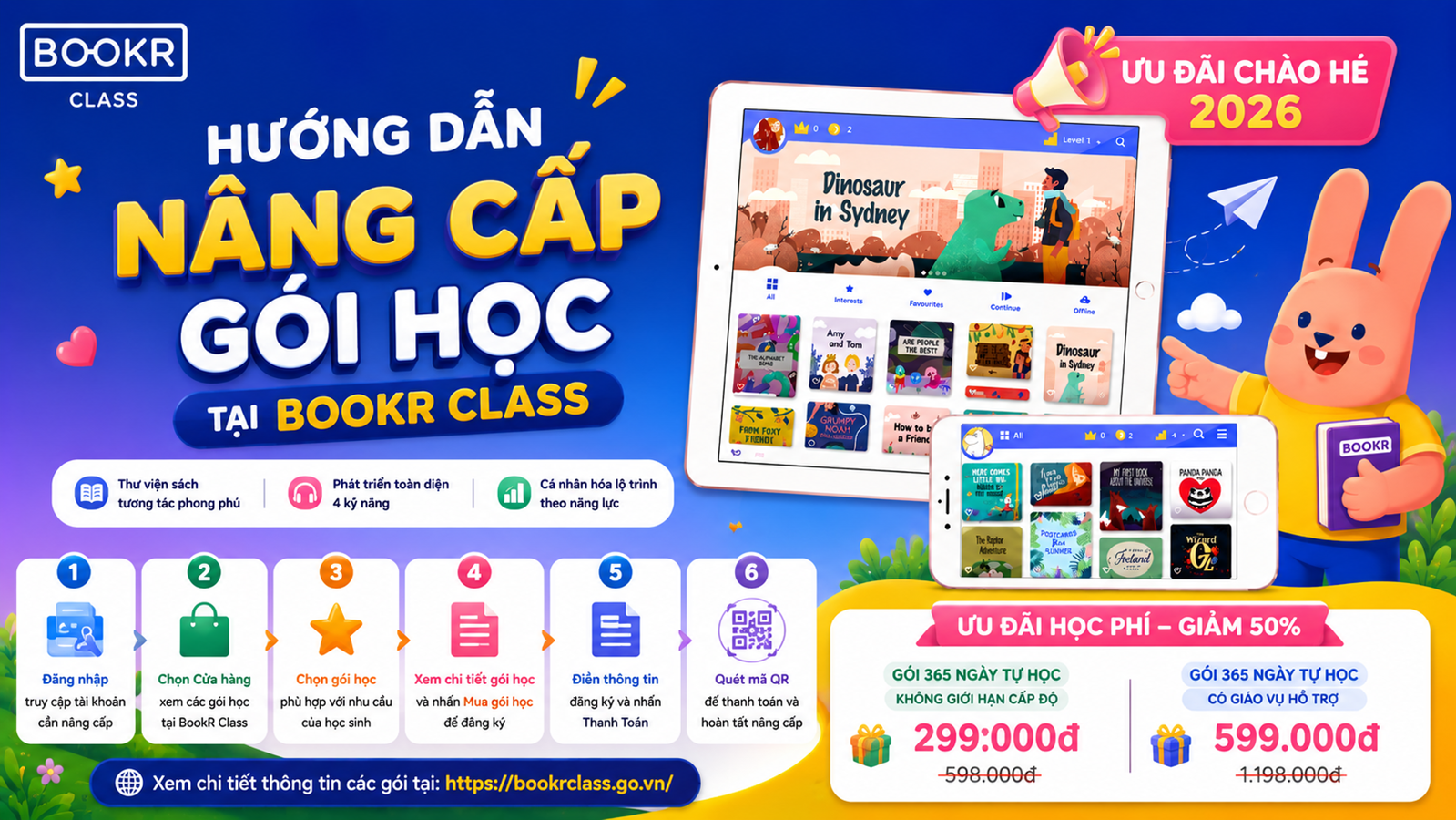 HƯỚNG DẪN ĐĂNG KÝ GÓI HỌC TẠI BOOKR CLASS