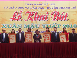 Image Ngành giáo dục Hà Nội khai bút đầu xuân với sáu thông điệp