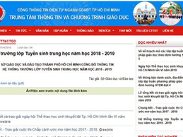 Image Công khai Bảng Hệ thống trường lớp tuyển sinh trung học